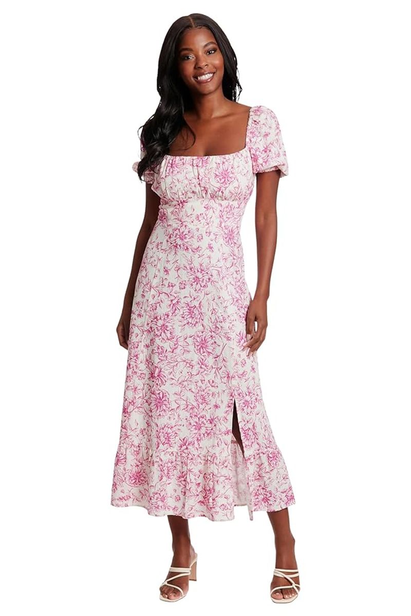 Petite-Scaled Floral Midi