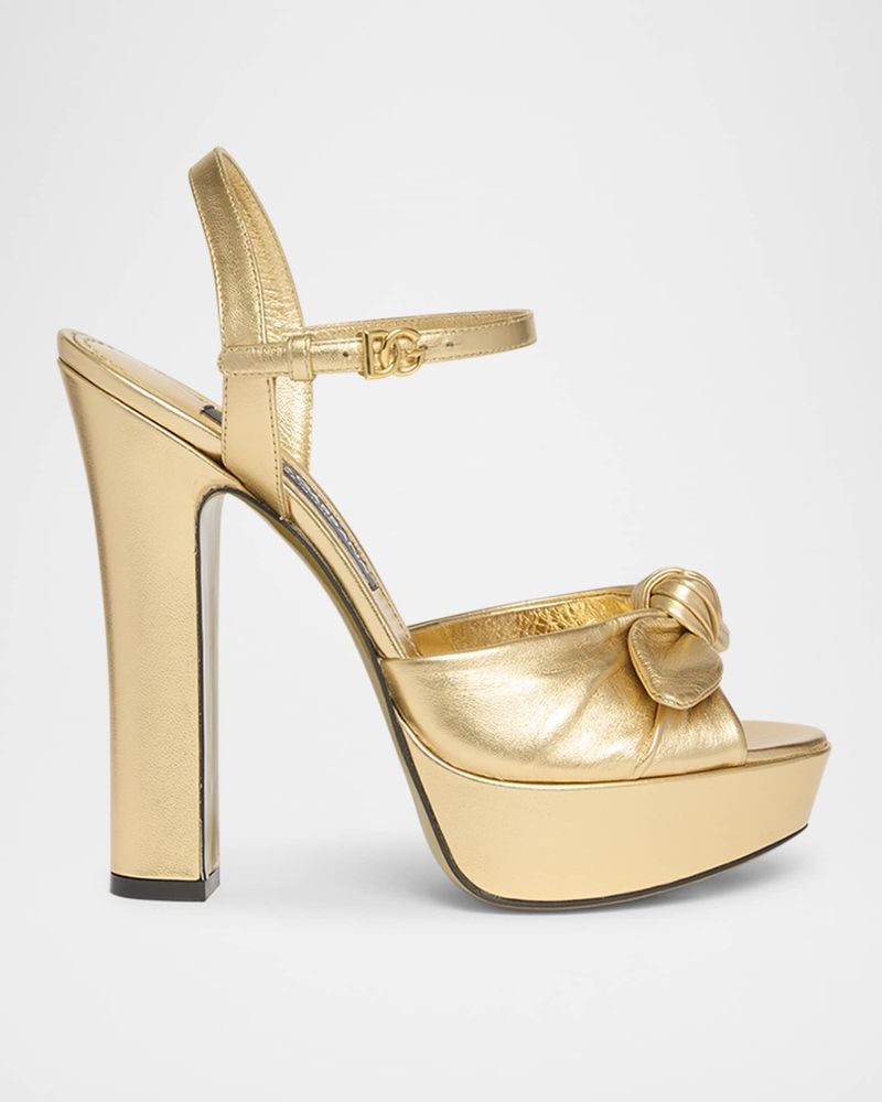 Knotted Satin Platforms