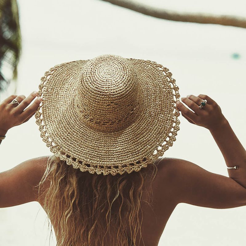 Wide-Brimmed Straw Hat