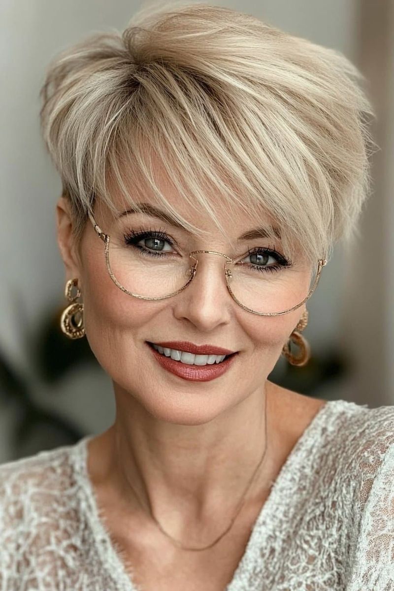 Dramatic Side-Part Pixie