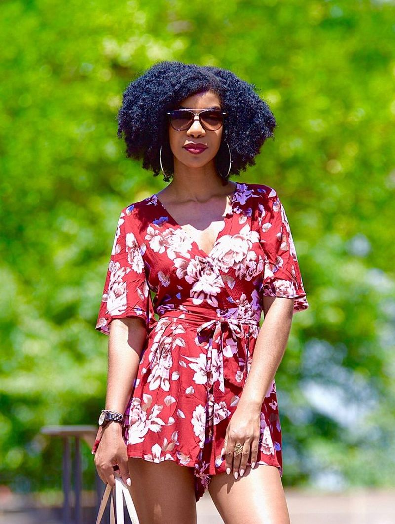 Floral Print Romper