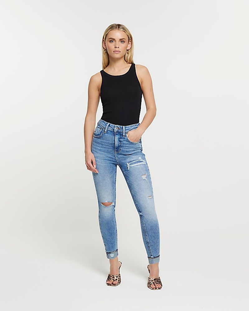 Distressed-Just-Right Denim