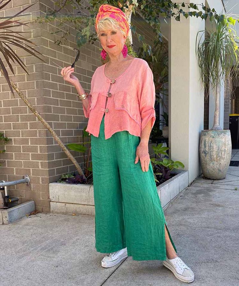 Dusty Rose and Green