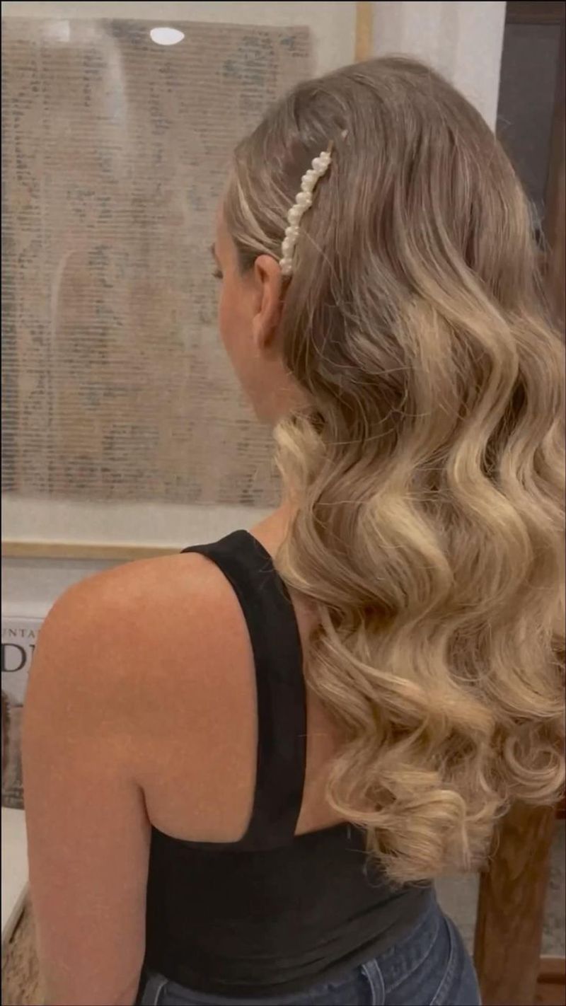 Brushed-Out Curls with Statement Clip