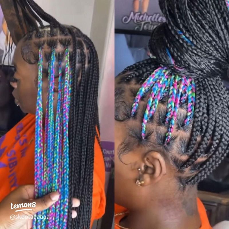 Watercolor Blend Braids