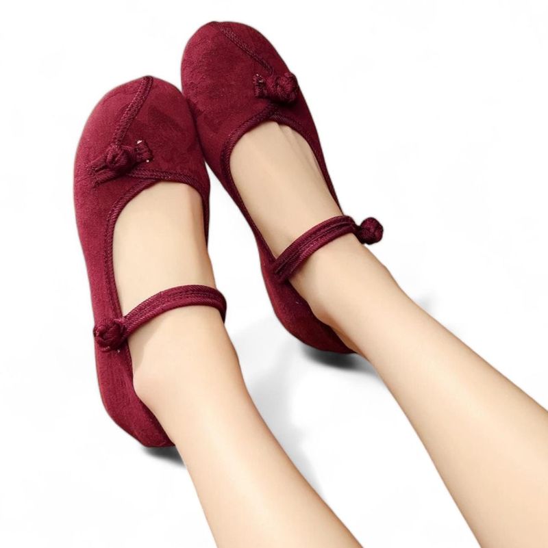 Knotted Suede Flats