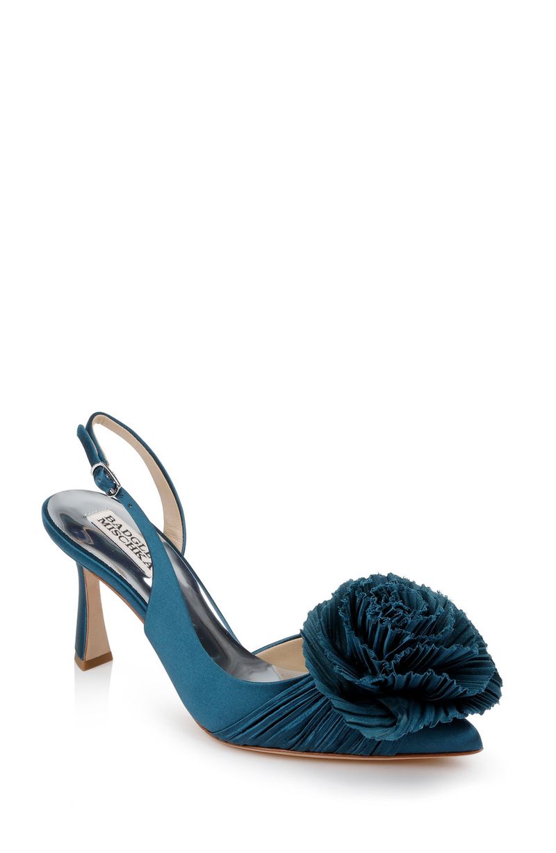 Satin Evening Slingbacks