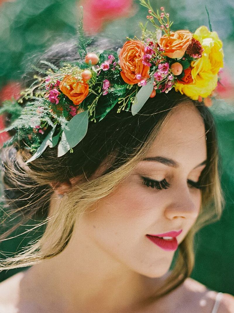 Braided Crown with Natural Flowers