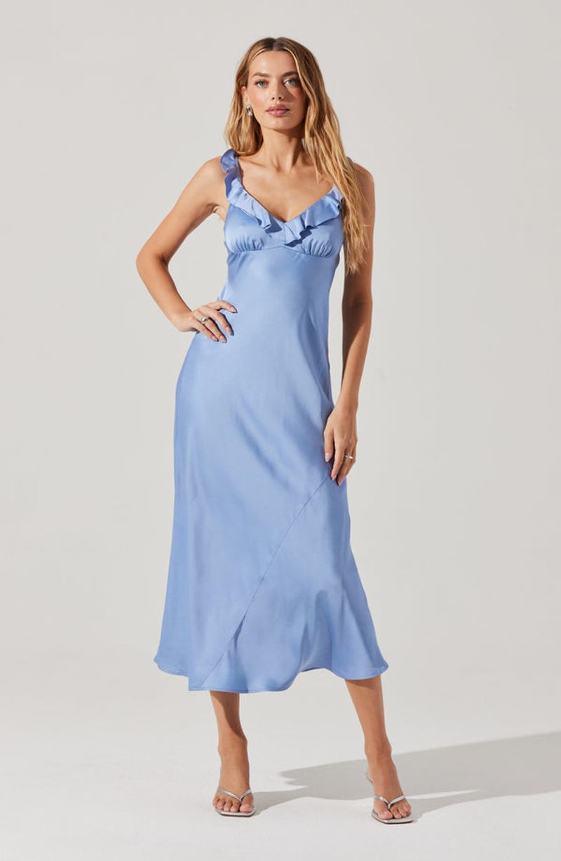 Lace-Trimmed Slip Dress