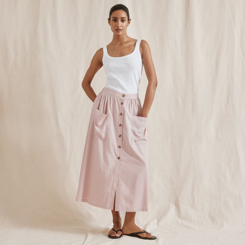 Button-Front Midi