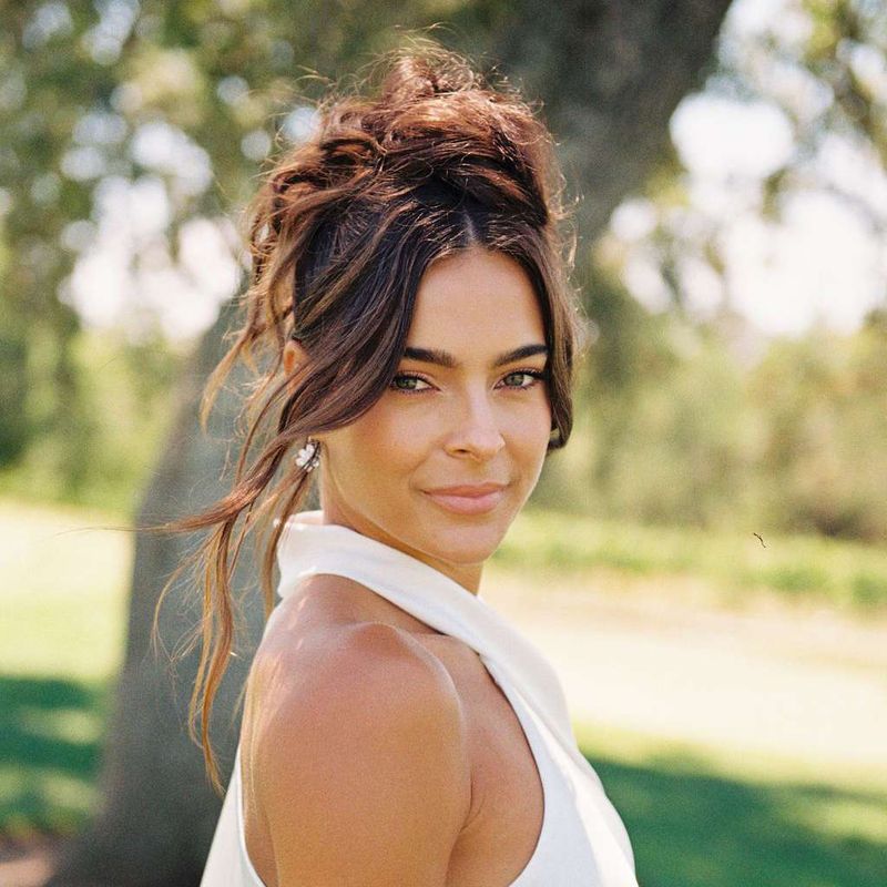 Textured Updo with Tendrils