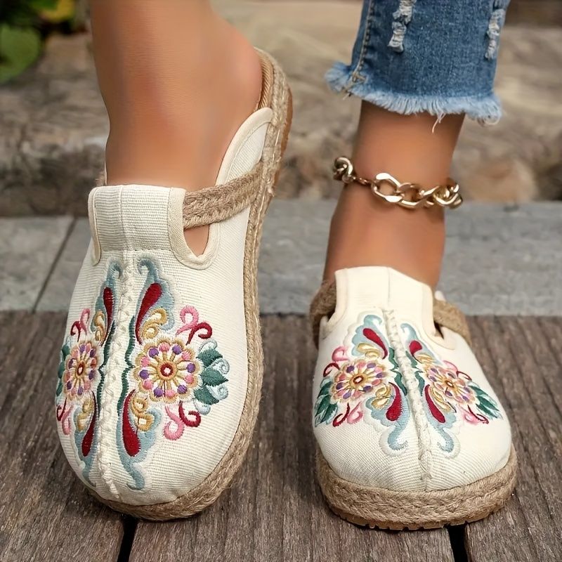 Floral Embroidered Espadrilles