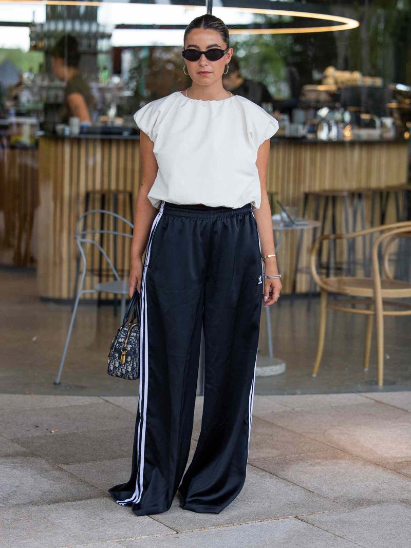 Wide-Leg Track Pants
