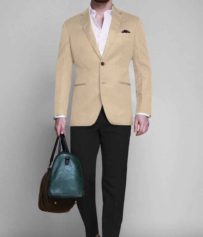 Beige Linen Blazers