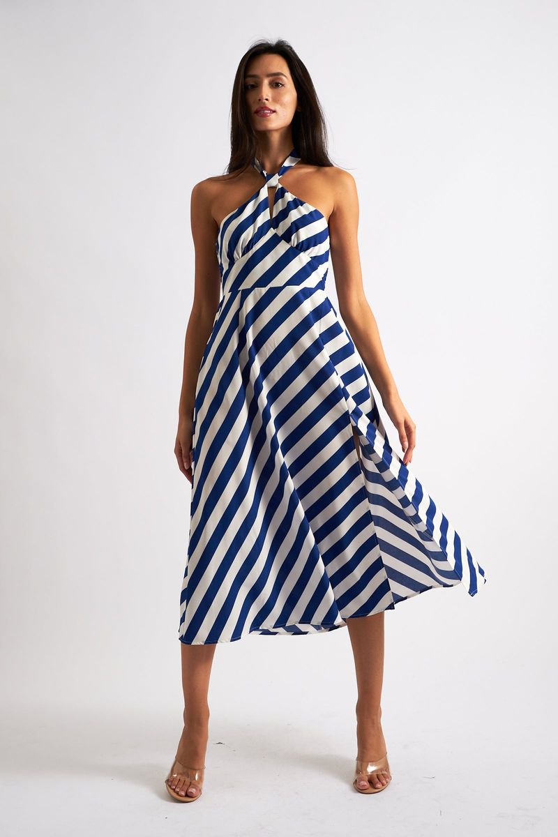 Petite-Friendly Alternative: Diagonal Stripe Dress