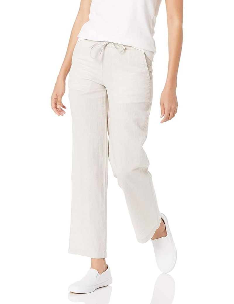 Linen-Blend Relaxed Trousers