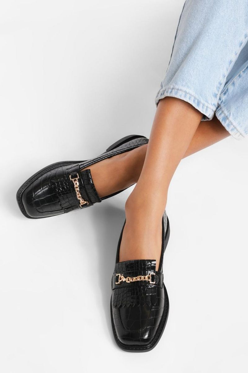 Chain-Detailed Loafers
