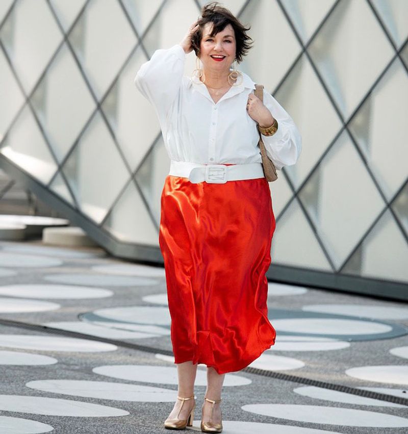 A-Line Skirt & Fitted Top Combo