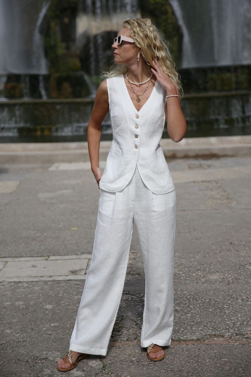 Linen Pants and Matching Vest