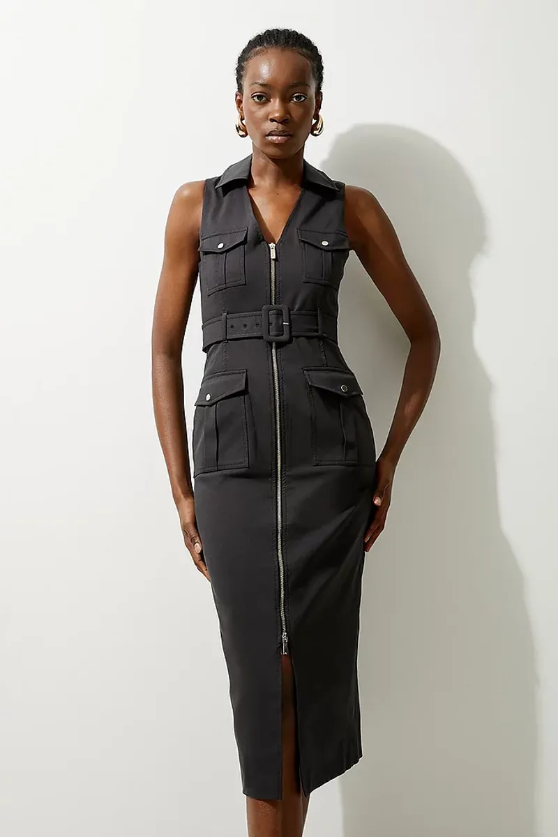 Sleeveless Belted Masterpiece