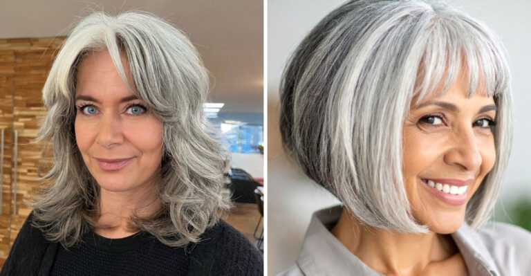 19 Gray Haircuts To Keep Your Hair Looking Full And Healthy After Menopause