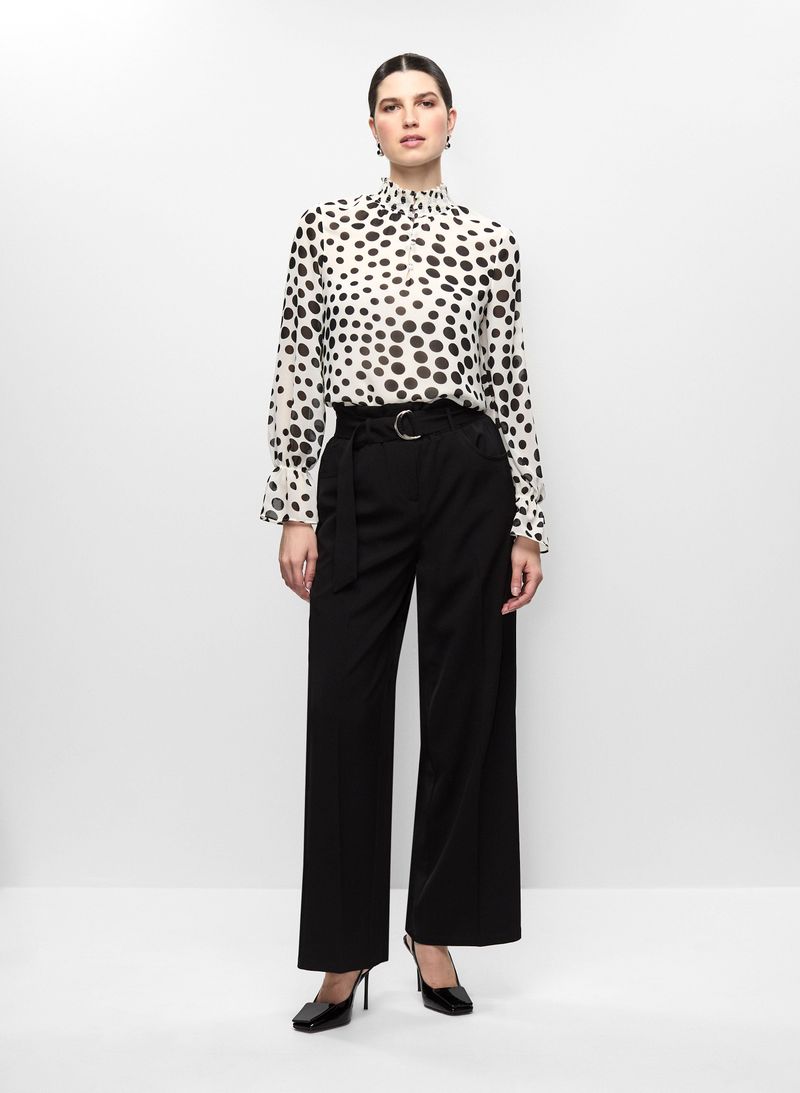 Polka Dot Blouse and Slacks