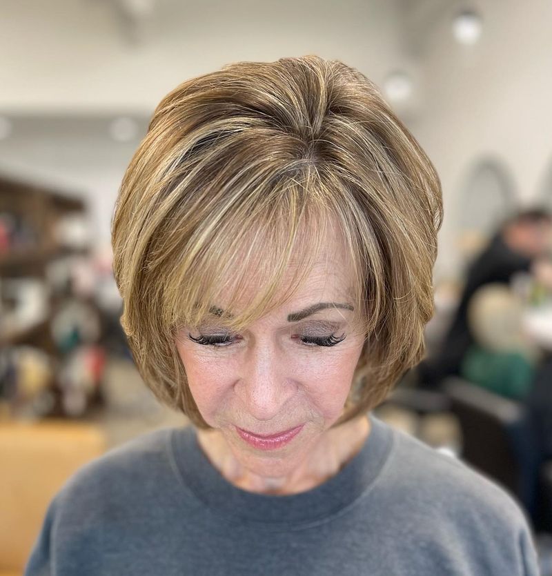 Layered Cut with Curved Fringe