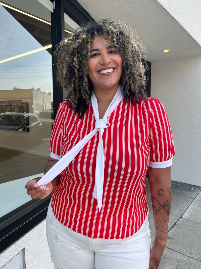 Vertical Striped Blouse
