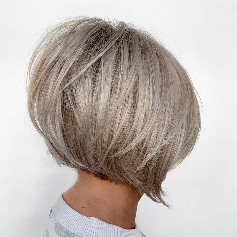 Graduated Bob with Volume at Crown