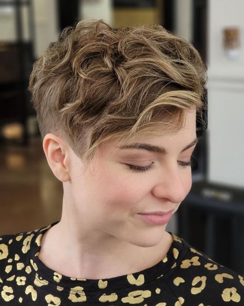 Curly Pixie with Height