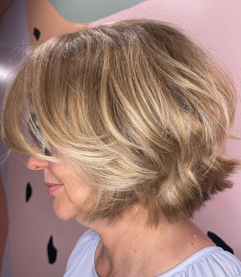 Graduated Bob with Side-Swept Bangs