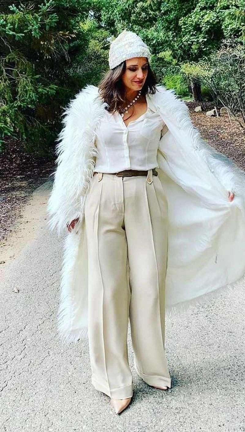 Wide-Leg Cream Trousers