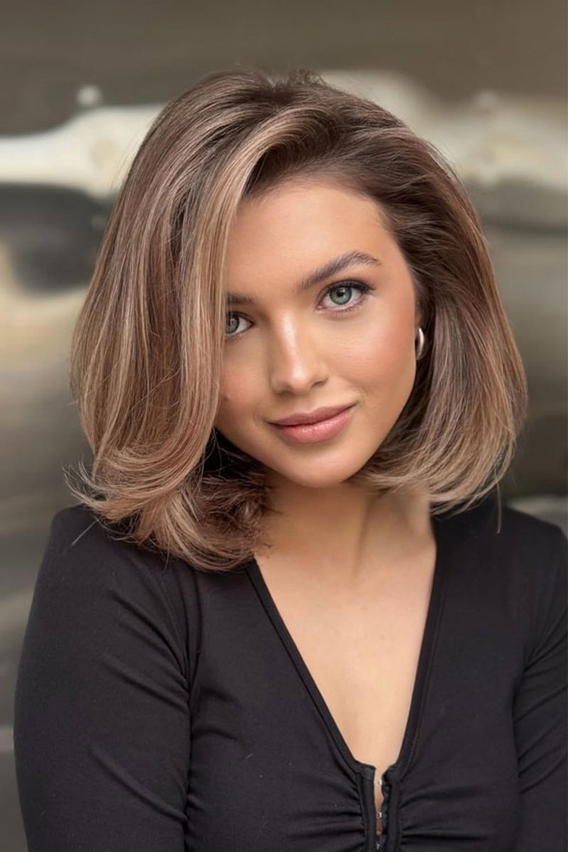 Side-Parted Bob with Subtle Layers