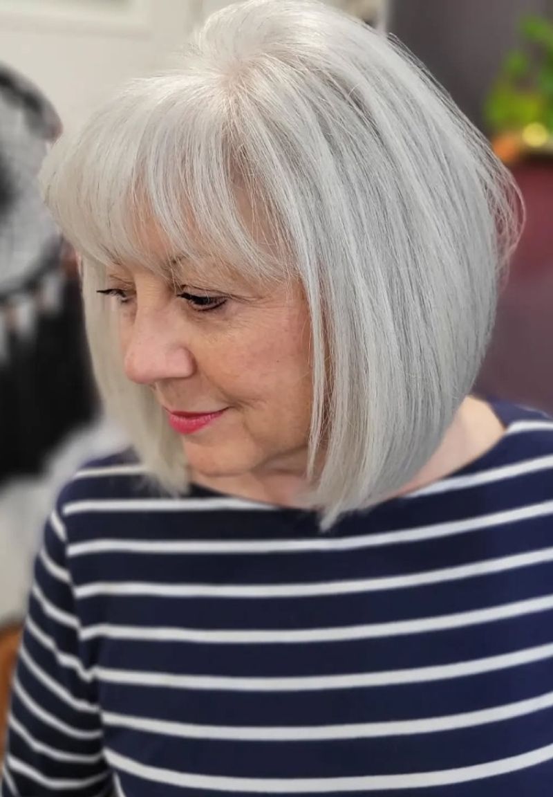Classic Blunt Bob with Straight Bangs